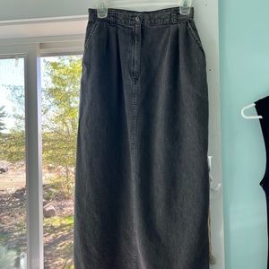 Black denim vintage J Crew jean skirt